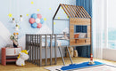 Loft Bed With Roof, Window, Guardrail, Ladder by Unique Piece Furniture