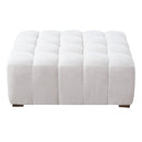 White Boucle Multipurpose Ottoman by HouseOfZazla