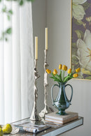 Rectangular Console Table With Elegant Floral Design And Mirrored - Silver Multi by HouseOfZazla