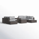 Wicker Sectional Seating Group With Cushions by Unique Piece Furniture