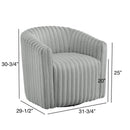 Alexa - Barrel Swivel Chair - Gray by HouseOfZazla