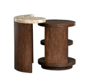 Burnt Umber Nesting End Table Modern Sculptural Design