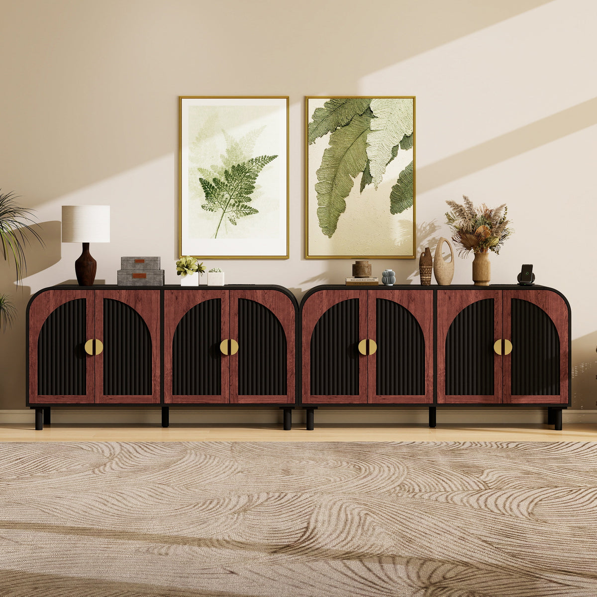 Vintage Arched Sideboard Cabinet with Mid-Century Vintage Style, photo 5 of 10