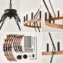 47.24 Inch Large Wagon Wheel Chandelier by HouseOfZazla