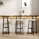 Modern Bar Stools With Backrest For Kitchen (Set of 3) by HouseOfZazla
