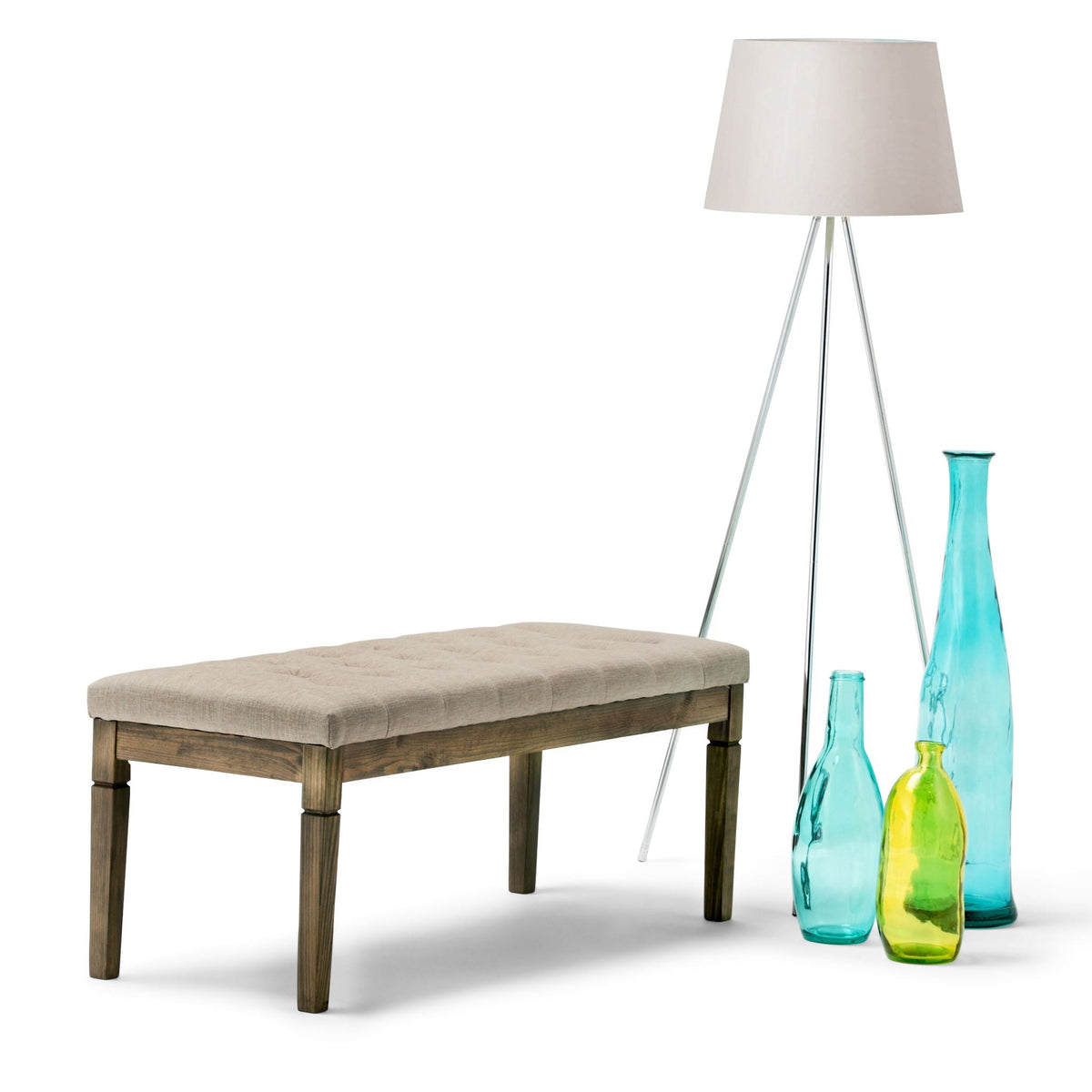 Waverly - Upholstered Tufted Ottoman Bench, photo 18 of 26