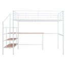 Loft Bed With Desk And Lateral Storage Ladder by Unique Piece Furniture