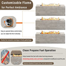 U_STYLE Outdoor Rectangular Propane Fire Pit 41.9" 40000 BTU by HouseOfZazla