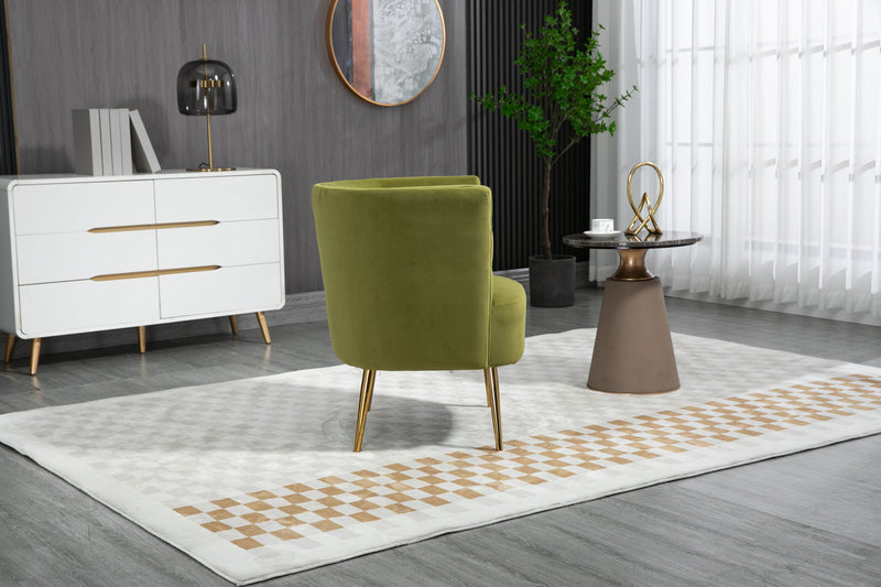 Accent Chair, leisure single chair with Golden feet