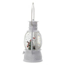 Christmas Plastic / Resin Lantern With Snowman & Tree LED / Water Spinning / 6 Hours Timer, 3*AA Batteries Required - White / Multi by Unique Piece Furniture