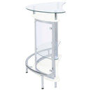 Strick - Freestanding Glass Top Home Bar Wine Cabinet - White by HouseOfZazla