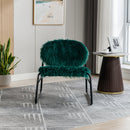 Accent Chair - Modern Industrial Slant Armchair with Metal Frame - Premium High Density Soft Single chair for Living Room Bedroom