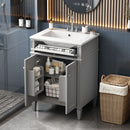 Bathroom Vanity With 2 Doors And Tip Out Drawer, Soft Closing Hinges by HouseOfZazla