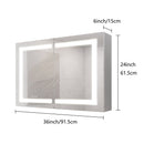 Medicine Cabinet With LED Vanity Mirror, Anti-Fog, Waterproof, Dimmable With Touch Switch by Unique Piece Furniture