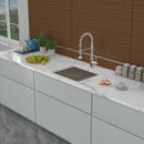 Modern Undermount Stainless Steel Kitchen Sink 16 Gauge, Deep Single Bowl