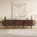 TV Stand For 70" TV With Tambour Doors And Built-In Power Outlet by HouseOfZazla