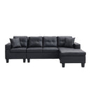 Modern Sectional Sofa Set With L Shape Chaise Lounge, Cup Holder, 4 Seat by HouseOfZazla
