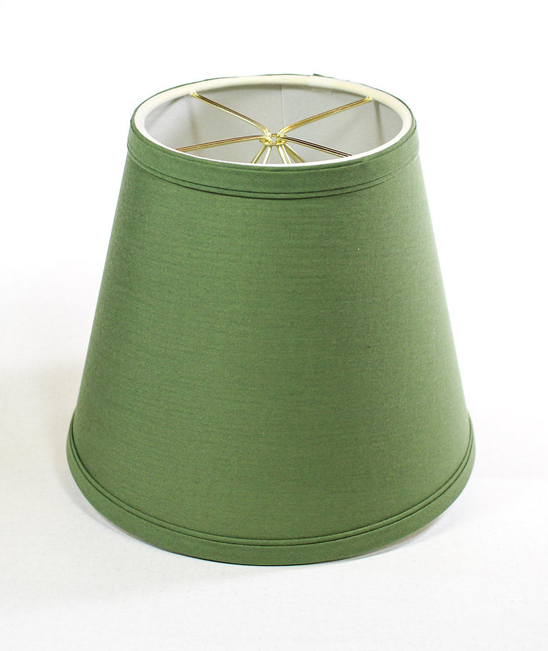 8"W x 7"H Empire Linen Edison Clip On Lamp Shade Kale Green