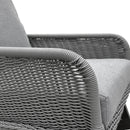 Contemporary Minimalist Wicker Rocking Chair With Soft Cushions