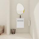 18" Floating Wall-Mounted Bathroom Vanity with Ceramic Sink
