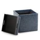 Rockwood - Upholstered Cube Storage Ottoman With Tray by Unique Piece Furniture