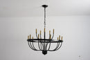 18-Light Industrial Iron Candle Chandelier