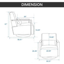 30.3"W Swivel Modern Upholstered Accent Chair with Solid Wood Armrests and 360 Degree Comfy Lounge Reading Chair, Side Armchair for Hotel, Bedroom, Living Room, Office, and Nursery Room.Pale Blue