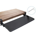 25.59x9.64x0.51in Keyboard Mouse Tray Under Desk Retractable Slide Out Drawer Height Adjustable with C Clamp 55LBS Load by LJGDeals