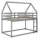 Low Bunk Bed With House Shaped Frame And Ladder by HouseOfZazla