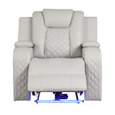 Benz - Power Recliner Set With LED Lighting And USB Charging by HouseOfZazla