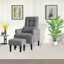 Living Room Sofa Single Chair And Ottoman, Modern Multi-Function Fabric Living Room Sofa Lounge Chair Bed And Stool. Soft Leisure Single Chair Adjustable Into 5 Angles With Sofa Bed by HouseOfZazla