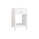 Nightstand With Drawer And Open Shelf, Scalloped Edge Bedside Table by HouseOfZazla