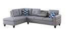 Irine - Sectional Sofa With Ottoman - Gray by HouseOfZazla