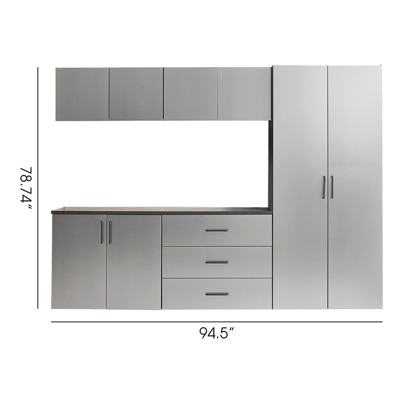 Astro Series - Garage Cabinet Set B With Soft Closing Drawers - Metallic Gray, photo 6 of 11