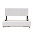 Upholstered Platform Bed With Classic Headboard And Drawers, No Box Spring Needed by Unique Piece Furniture