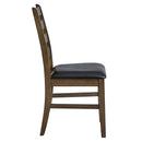 Damica - Side Chair (Set of 2) - Brown Synthetic Leather & Walnut by Unique Piece Furniture