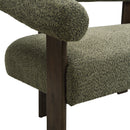Round Armrest Loveseat (Green + Brown) by HouseOfZazla