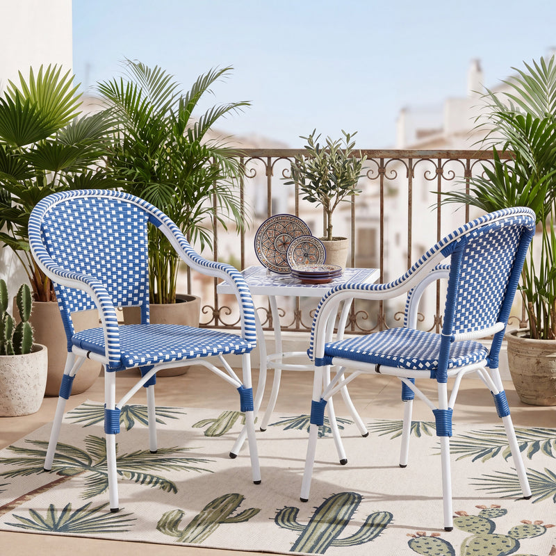 Outdoor Bistro Chairs with Aluminum Frame, Set of 2, photo 2 of 10