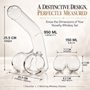 Penis Whiskey Decanter Bottle With Two Whiskey Glasses