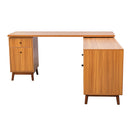 Walker Edison | Modern L-shaped 66" Desk with Storage