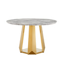 47" Round Marble Dining Table