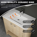 Modern Freestanding Bathroom Vanity With Ceramic Sink And Soft Closing Doors by Unique Piece Furniture