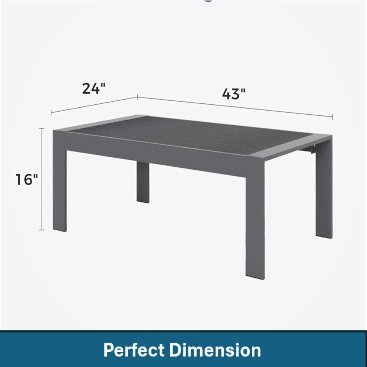 Modern Rectangle Outdoor Coffee Table, photo 9 of 12