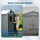 8x16Ft Resin Outdoor Storage Shed with Carpet by HouseOfZazla