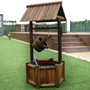 Garden Rustic Wishing Well Wooden Water Fountain with Pump by LJGDeals