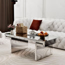American Vintage Industrial Coffee Table, Double Tier Design