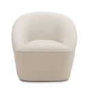 Anson - Swivel Chair With Soft Rounded Back - Off White by HouseOfZazla
