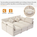 Sectional Sofa Modular U-Shaped With Ottoman & USB Ports by Unique Piece Furniture