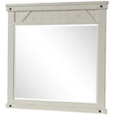 Industrial Farmhouse Mirror - White by HouseOfZazla