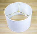 14"W x 10"H Drum Lamp Shade Premium White Linen